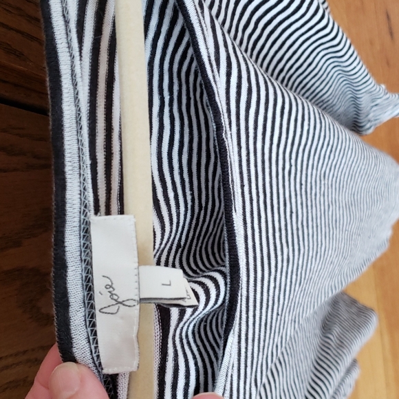 Joie Maddie striped tee in black and white Size Large - Picture 4 of 8